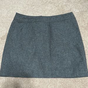 Gray Wool Pencil Skirt